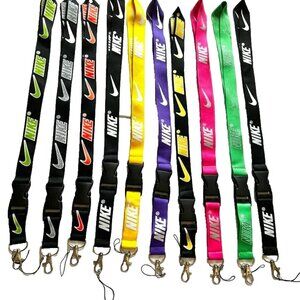 Nike Lanyard Keychain Strap Badge ID Holders 10 pcs - Multicolor - BNWOT